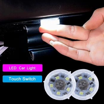 1db Led Touch Kapcsoló Lámpa Vezeték nélküli Környezeti Lámpa Hordozható Este Olvasó lámpa Autó Tetőre, Lámpa, Izzó Lámpa tartozékok 0