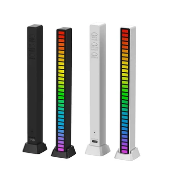 5V-os LED Szalag Pickup Ritmus Lámpa RGB Színes Cső Hang Aktivált, USB Rechagerble Zene, Hangulat Fény, Bár a Környezeti Este Lámpa