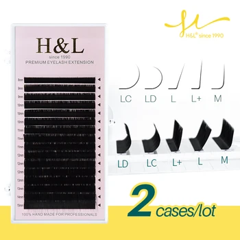H&L L Curl Lash Extension 8-15mm MIX Matt Mink Szempilla Hosszabbítás Egyéni Szempillák L+/LU/M Curl Smink hamis Szempillák