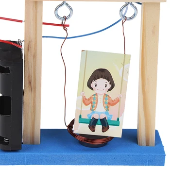 Találmány Kísérlet Fa Elektromágneses Tudomány DIY Kézzel készített Hinta Új Oktatási Játék Gyerekeknek, Születésnapi Ajándék