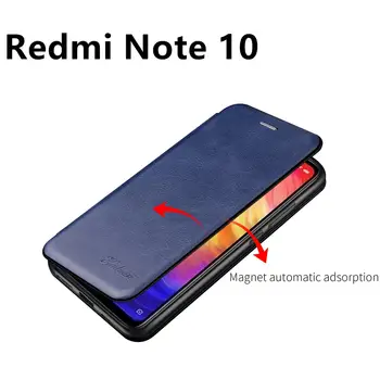 Divat Bőr Pénztárca Esetben A Xiaomi Redmi Megjegyzés 10 5G 10 Redmi Megjegyzés 10 Pro Max RedmiNote 10T Redmi10 Fedél Tartozék