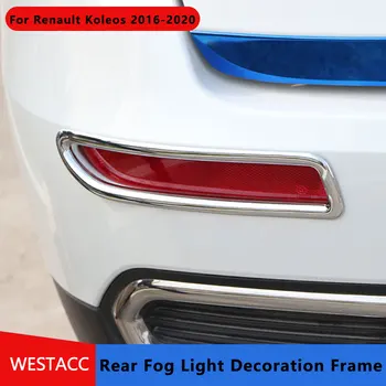 A Renault Koleos 2016 - 2020 2db ABS Chrome Autó Hátsó Foglight a Lámpa Dekoráció Keret Borító Matrica Trim Stílus Tartozékok