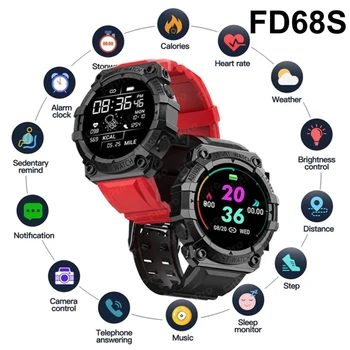 FD68S Intelligens Karóra pulzusmérő vérnyomásmérő Előrejelzés Tevékenység Fitnes Tracker Sport Smartwatch Férfiak, Nők, IOS-Android 0