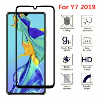 9H Edzett Üveg képernyővédő fólia Huawei Y7 2019 képernyővédő fólia Huawei Y7 2019 Védő Üveg Film 0
