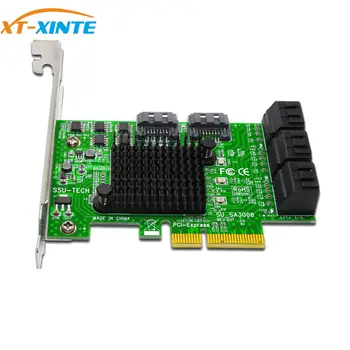 8 Port SATA 3 PCI Express bővítőkártya PCI-E SATA Vezérlő PCIE X4, hogy SATA Kártya SATA3.0 6 gb Adapter Hozzá A Kártyák SSD