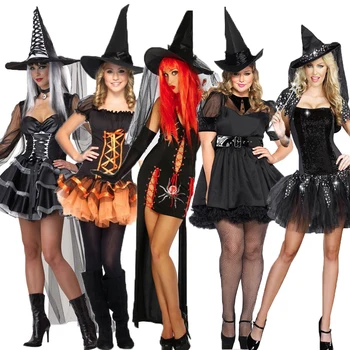Halloween Boszorkány Jelmez Egységes Felnőtt Nők Boszorkány Cosplay Purim Farsangi Buli A Mardi Gras Jelmezek Jelmez