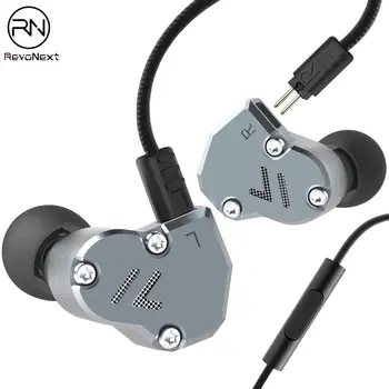 RevoNext QT2 Tripla Vezető-fül-HIFI Levehető Vezetékes Fülhallgató Sztereó Fülhallgató Dinamikus, Kiegyensúlyozott Armatúra Hibrid Vezető