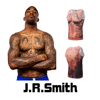 J. R. SMITH tetoválás jelmez Mellény Fitness Gyors Száraz Nadrág Szűk 3D-s póló Cosplay Jelmez Forró Anime Cosplay halloweenra 0