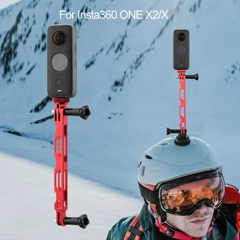 Panoráma Kamera Adapter Insta360 EGY X2/X Alumínium Ötvözet Önarckép Hosszabbító Kar Meghosszabbított Rod Sisak Mount Tartozékok