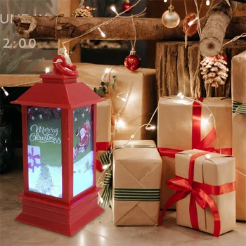 Karácsonyi lámpás Mikulás, Hóember Lámpás, Fény, Boldog Karácsonyt Otthon Dekoráció, karácsonyfa Dísz Navidad Új Év 2022