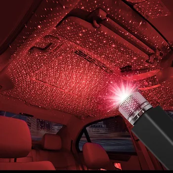 USB dekoratív LED lámpa tető éjjeli lámpa projektor Hyundai ix35 iX45 iX25 i20 i30 Szonáta,Verna,Solaris,Elantra,Akcentus,Veracr 0