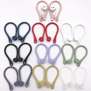 Szilikon Vezeték nélküli Fülhallgató AirPods Védő Kiegészítők Protector Earhooks Sport Anti-elveszett Fül Horog Apple AirPods Esetben 0