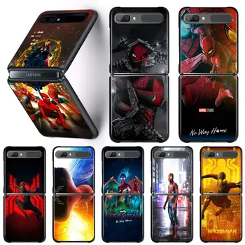 Marvel SpiderMan 3 Nem Haza Logó Telefon tok Samsung Z Flip3 5G az Esetben a Samsung Z Flip Capa Kemény Héj Takarja Fundas