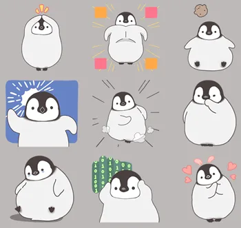 24 vicces gyerekek a vicces pingvin matricák pingvin anime, DIY laptop bőrönd gördeszka motorkerékpár kerékpár fiú játék