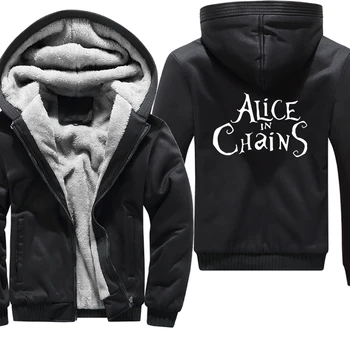 Az Alice In Chains rock vastag kapucnis férfi téli kabát dzseki laza streetwear hoody férfi klasszikus Punk kapucnis felső Harajuku férfi ruha