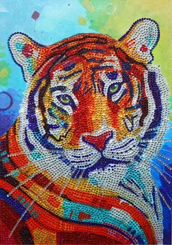 5D DIY Különleges Alakú Gyémánt Festmény Tigris keresztszemes Hímzés Mozaik Hímzés, keresztszemes ajándék, lakberendezési Ajándék 1