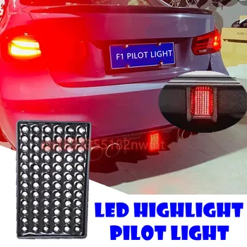 12V F1 Stílus DRL Piros 72 LED-es Hátsó Farok Ne Köd Háromszög féklámpa Stop Biztonsági Lámpa Autó, Motor, LED-es Hátsó hátsó Lámpa Jel Lámpa 1