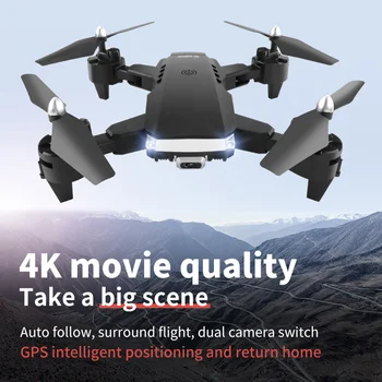 K2 RC Drón GPS Profissional 5G 4K HD Dual Kamera Akadály Elkerülése Összecsukható Quadcopter WIFI Fpv Helikopter Távirányító 1km 1