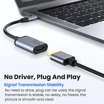USB-C-Típusú HDMI-kompatibilis Adapter USB 3.1 USB-C-HDMI-Kompatibilis Videó Adapter Átalakító a MacBook Air a Samsung 1
