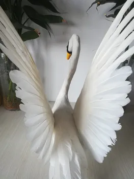 30x45cm fehér tollak swan modell játék a hab & toll terjed szárnyak madár hattyú kijelző kellék,otthon, kert, Dekoráció ajándék b2292 1