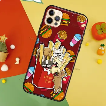 Francia Bulldog Aranyos Kutya Telefon tok iPhone 13 11 12 Pro Max 7 8 Plusz X XR XS Max SE 2020 12 13 Mini hátlap 2