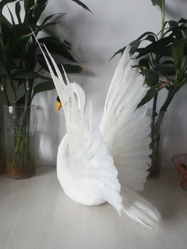 30x45cm fehér tollak swan modell játék a hab & toll terjed szárnyak madár hattyú kijelző kellék,otthon, kert, Dekoráció ajándék b2292 2