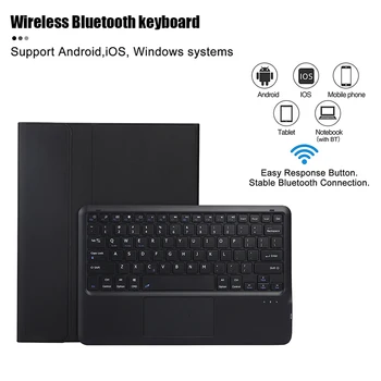 Vezeték nélküli Bluetooth 3.0 Billentyűzet Samsung Galaxy Tab S7 FE T730 T736 Touchpad az Esetben A Samsung S7 Plus T970 T975 Tabletta Fedezi 3