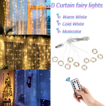 Karácsonyi Girland String Fény USB Lány Szíve Karácsonyi Mese Szoba Dekor Lámpa LED Otthoni Nyaralás Dekoratív Új Évet Lámpa 4