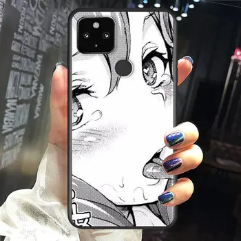 Szilikon Fekete Puha Fundas Fedezze Anime Lány Rajzfilm Japán Aranyos A Google Pixel 5 4a 5G 4 XL Anti-őszi Népszerű Telefon Esetében 4