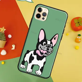 Francia Bulldog Aranyos Kutya Telefon tok iPhone 13 11 12 Pro Max 7 8 Plusz X XR XS Max SE 2020 12 13 Mini hátlap 4