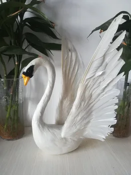 30x45cm fehér tollak swan modell játék a hab & toll terjed szárnyak madár hattyú kijelző kellék,otthon, kert, Dekoráció ajándék b2292 4