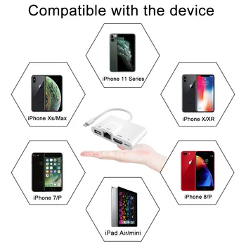 4 in1 USB OTG Adapter Villám, hogy Rj45, HDMI-Kompatibilis 4K TV-Micro Usb Hub Töltés Converter for iPhone/ iPad 5