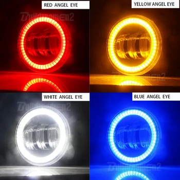2 Db Angel Eye Ködlámpa Közgyűlés Autó LED Lencse Köd Nappali menetjelző Lámpa, DRL 30W 6000LM 12V Toyota Auris 2012-2018 5